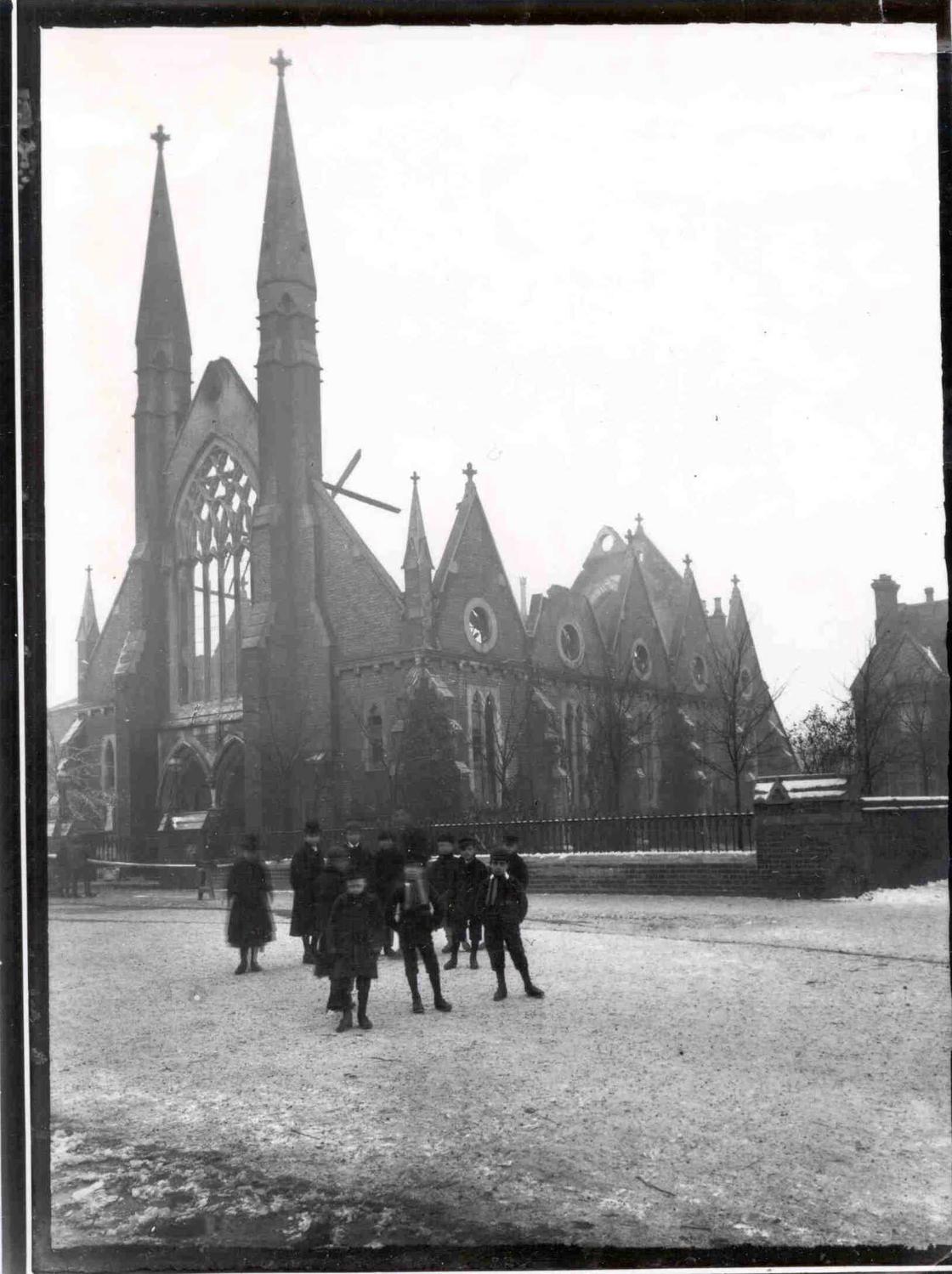 Fire damage to the Westgate Congregational Chapel, 11 January 1891
