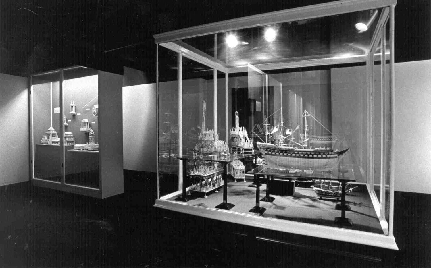 Norman Cross objects on display at Peterborough Museum. September 1982. PETMG:PA46. Photo credit: Peter Crowther. Image: Peterborough Museum & Art Gallery