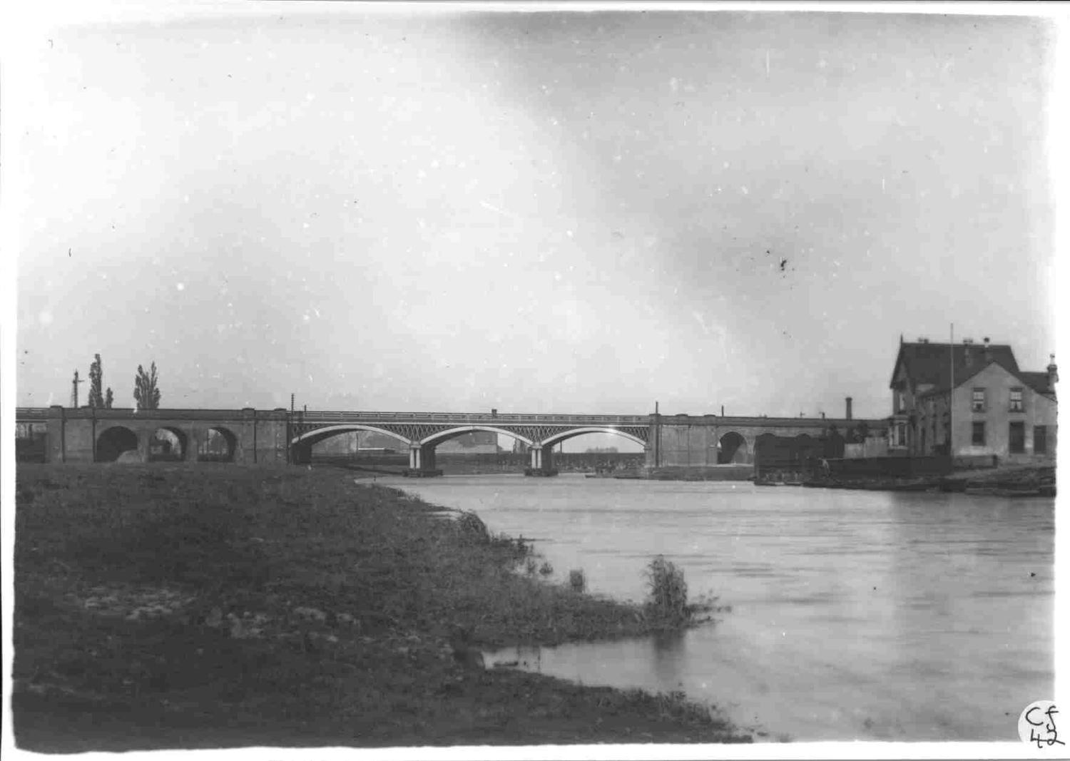 Cast Iron Railway Bridge Circa 1895. Peterborough